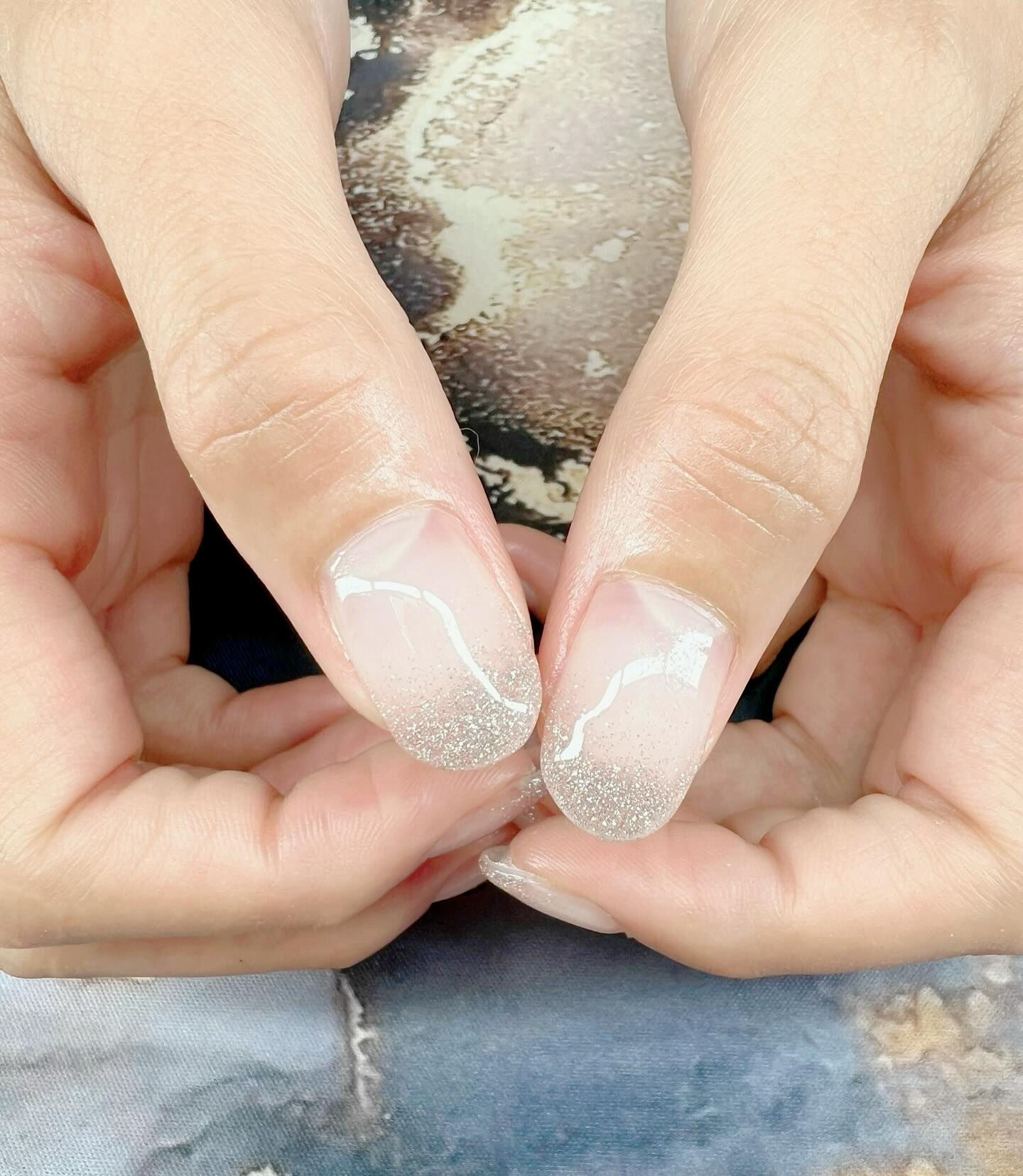 ラメグラをお客様にさせていただきました💅
