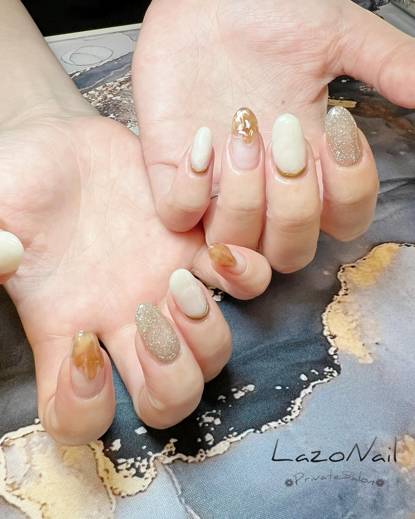 ニュアンスネイルをさせていただきました💅