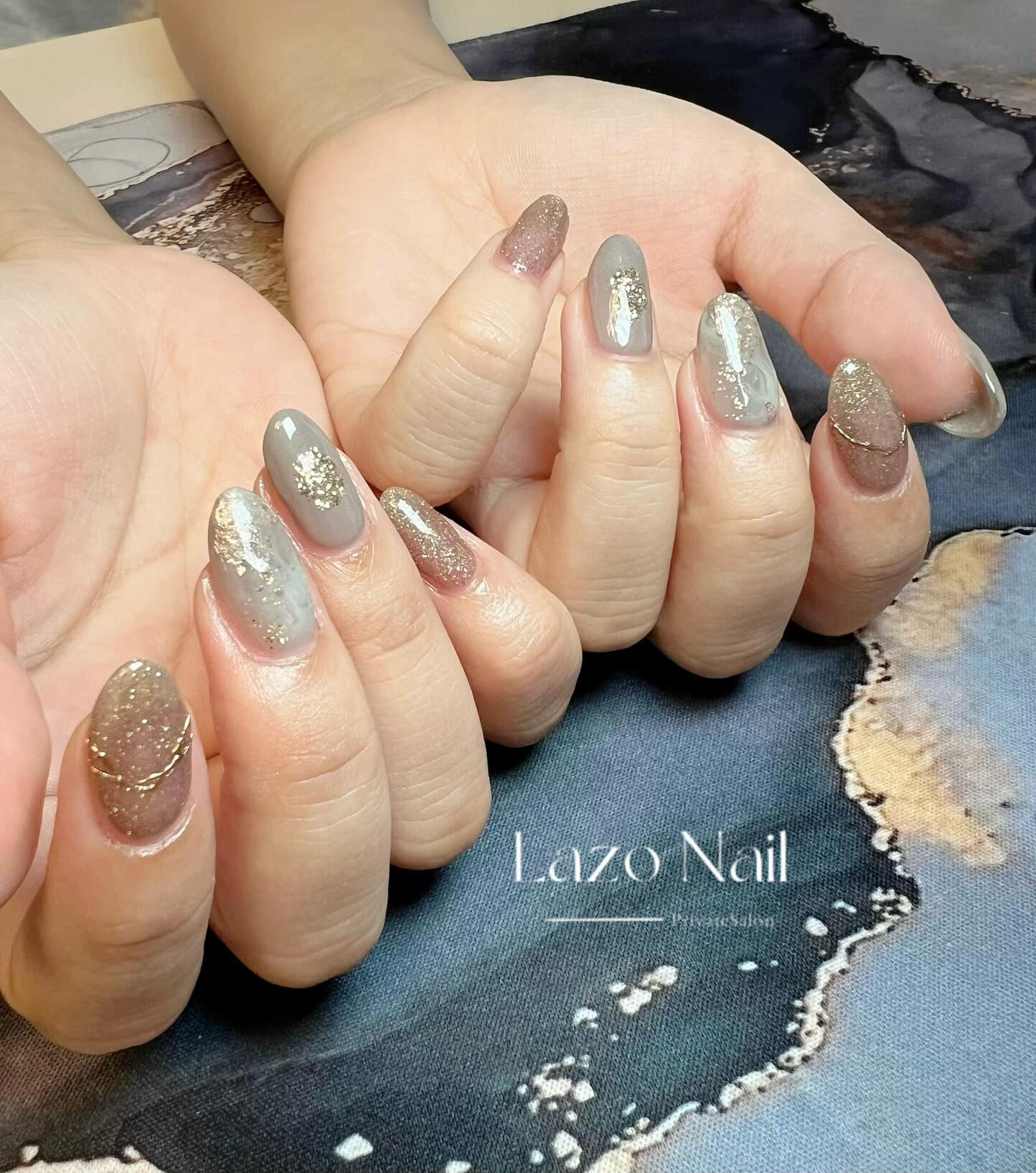 持ち込みニュアンスネイルさせていただきました💅