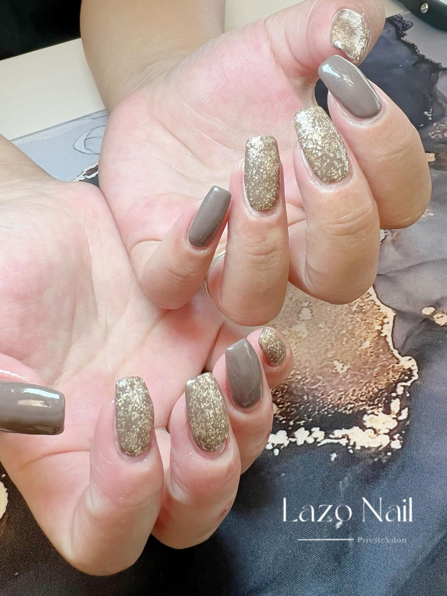 ワンカラー＆ラメネイルさせていただきました💅