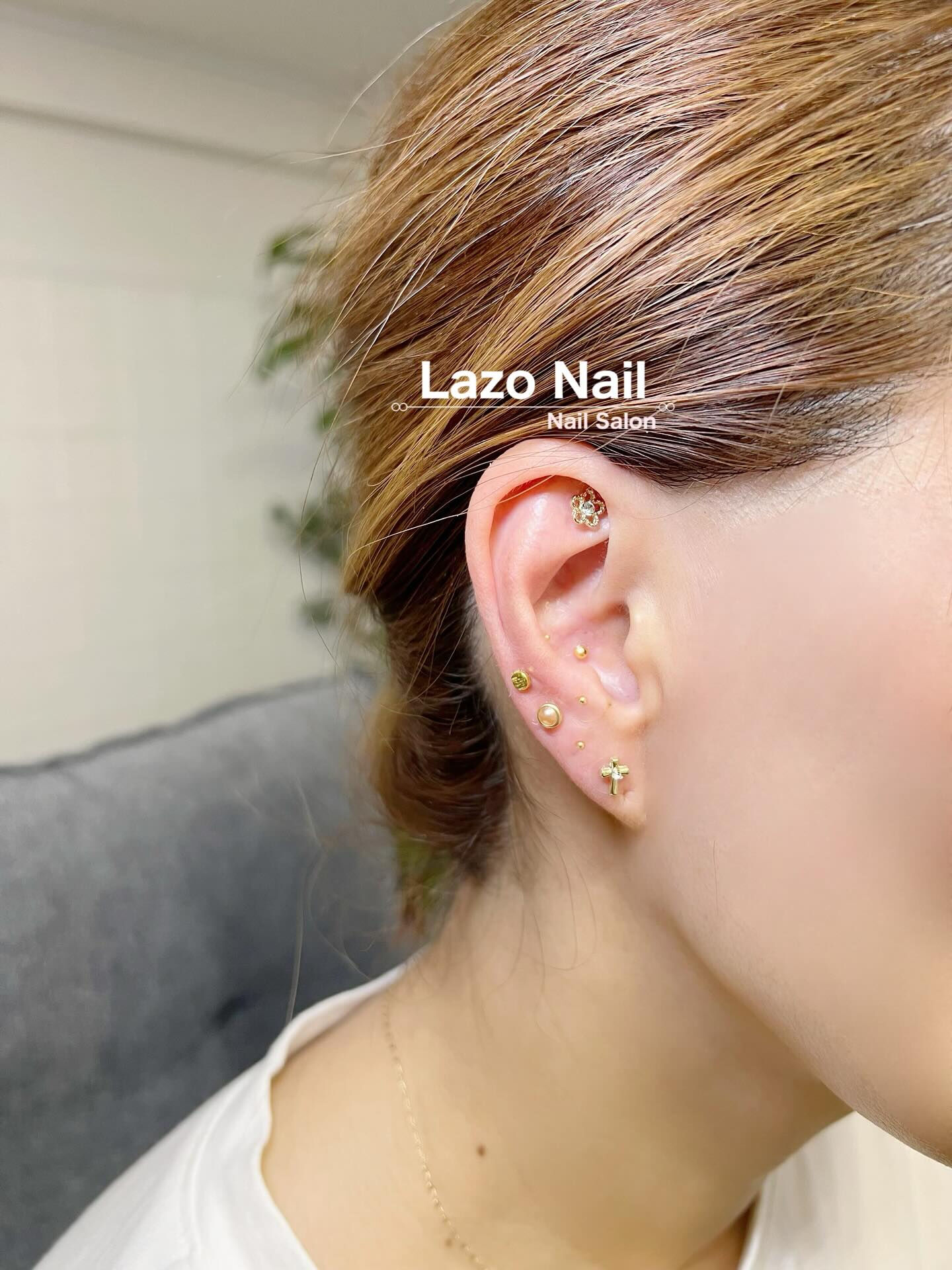 耳つぼジュエリーさせていただきました👂