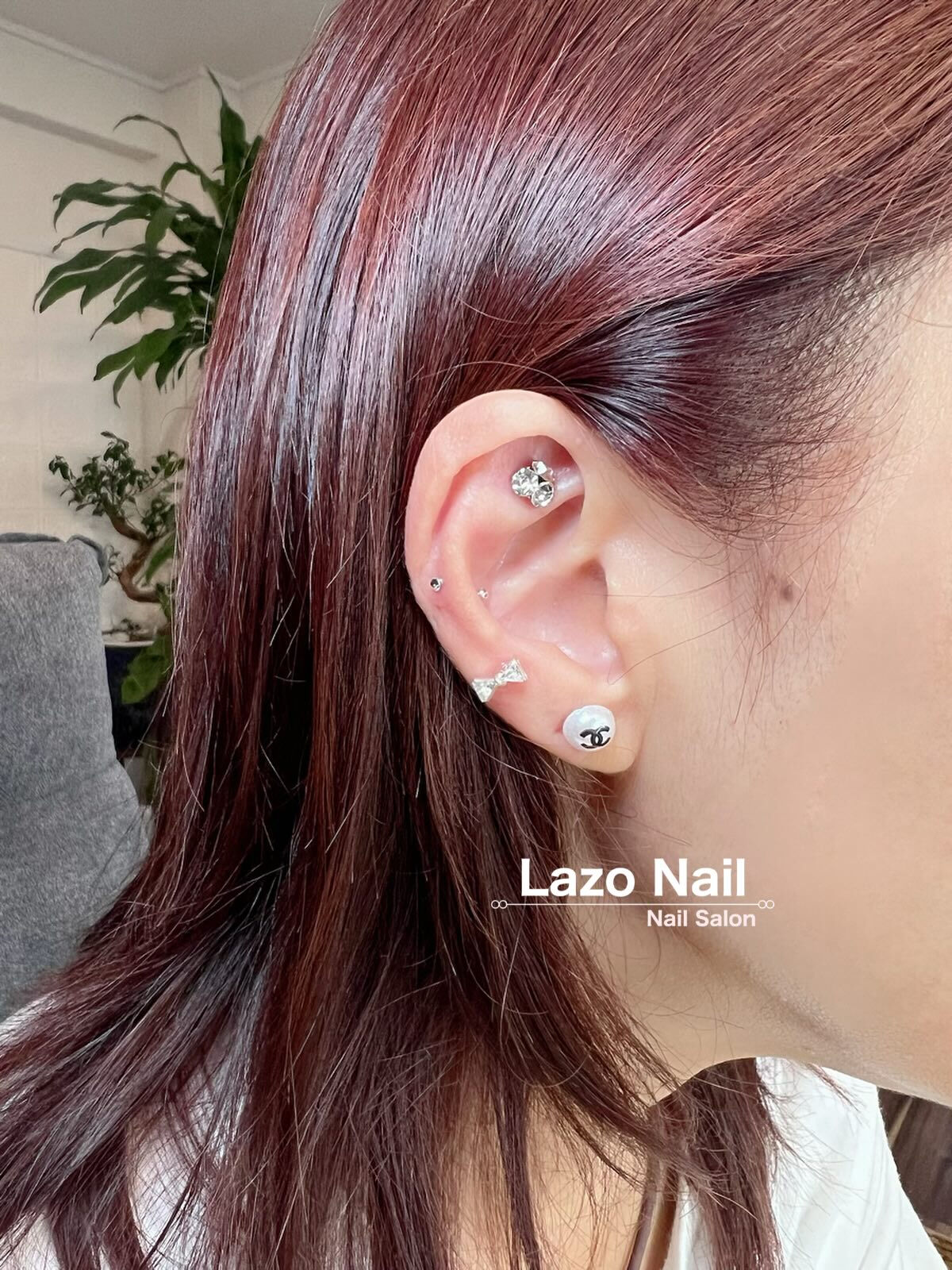 耳つぼジュエリーさせていただきました👂