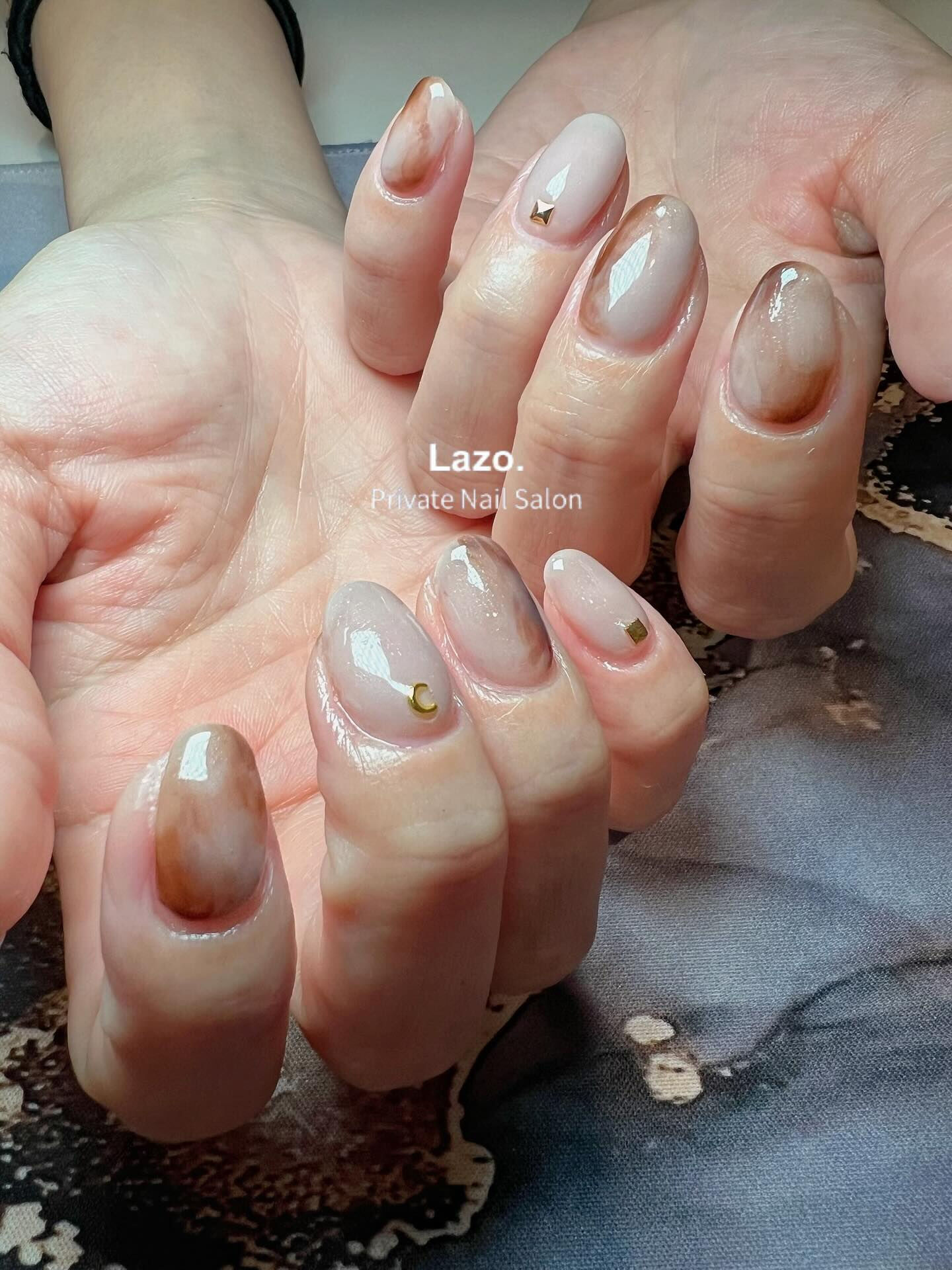 カフェラテネイルさせていただきました💅