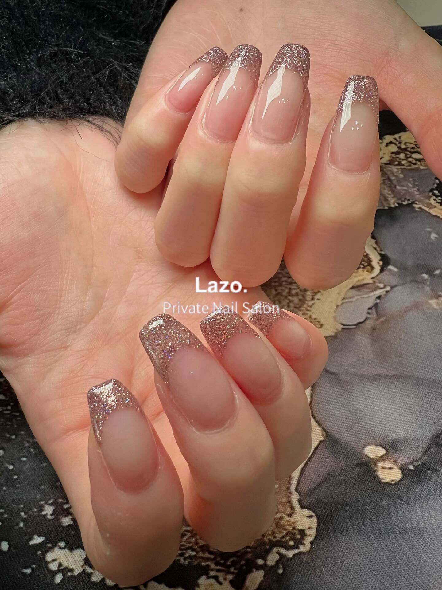 ラメフレンチさせていただきました💅
