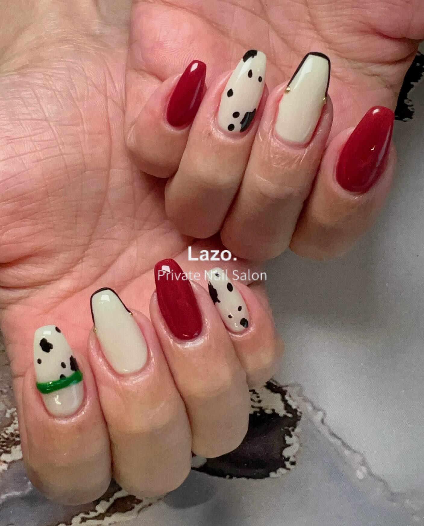 ダルメシアン柄させていただきました💅