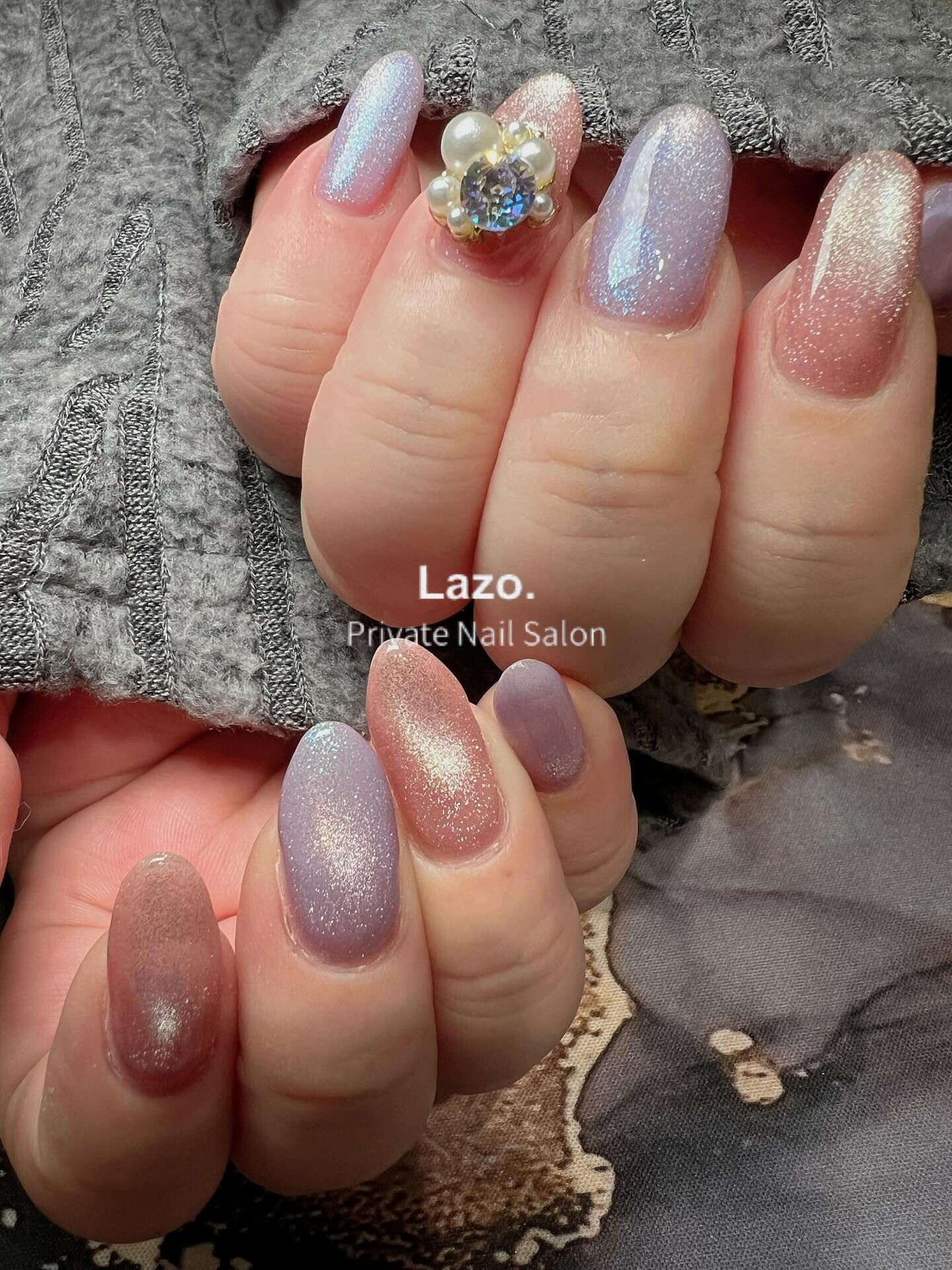 2色使いのマグネイルさせていただきました💅