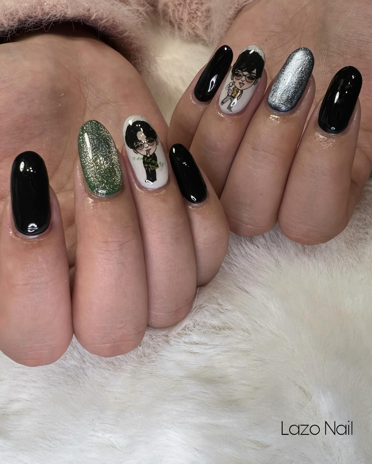 持ち込みデザインで推しネイルさせていただきました💅