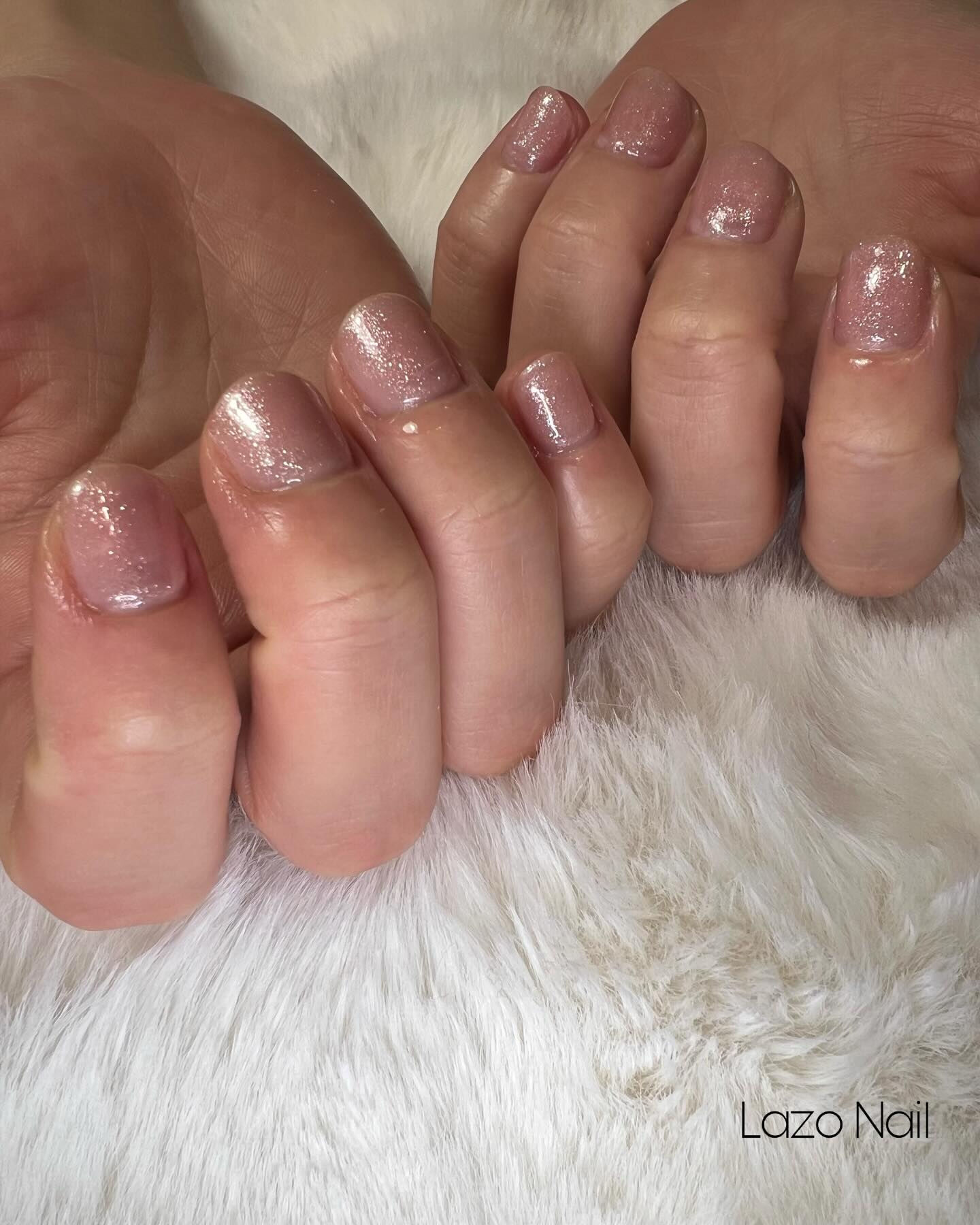 ラメ入りワンカラー💅