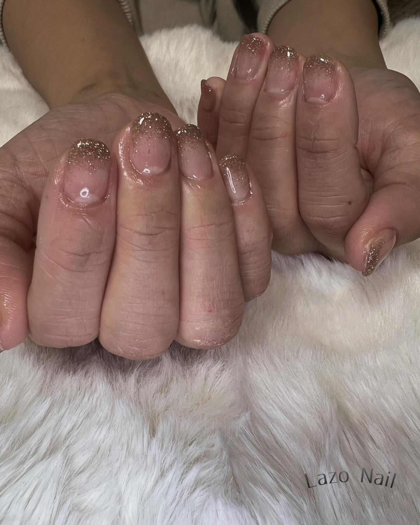 シンプルラメグラネイル💅