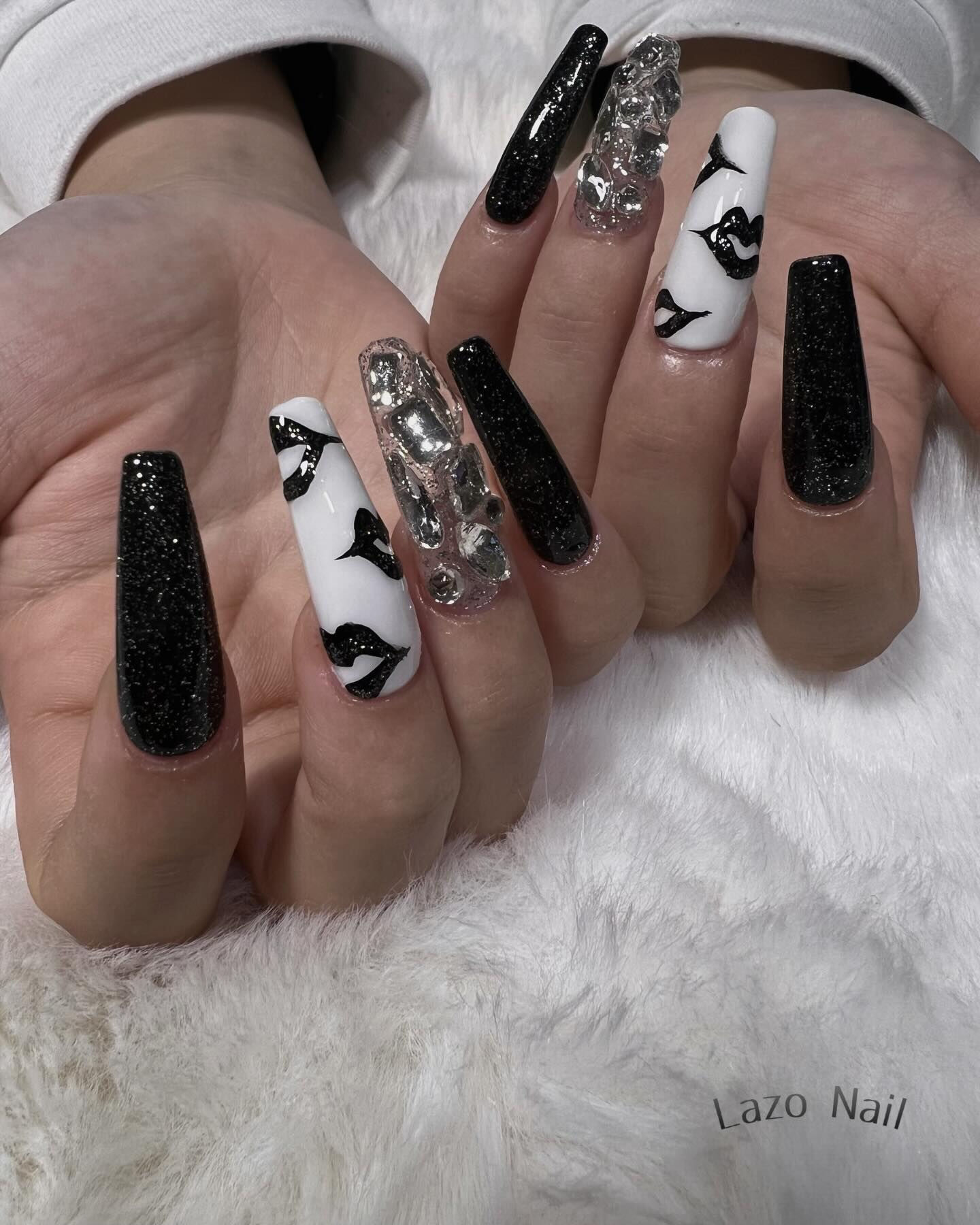 長さだし、持ち込みデザインネイル💅