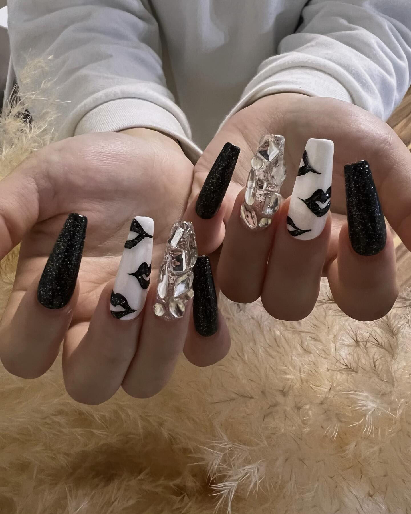 長さだし、持ち込みデザインネイル💅