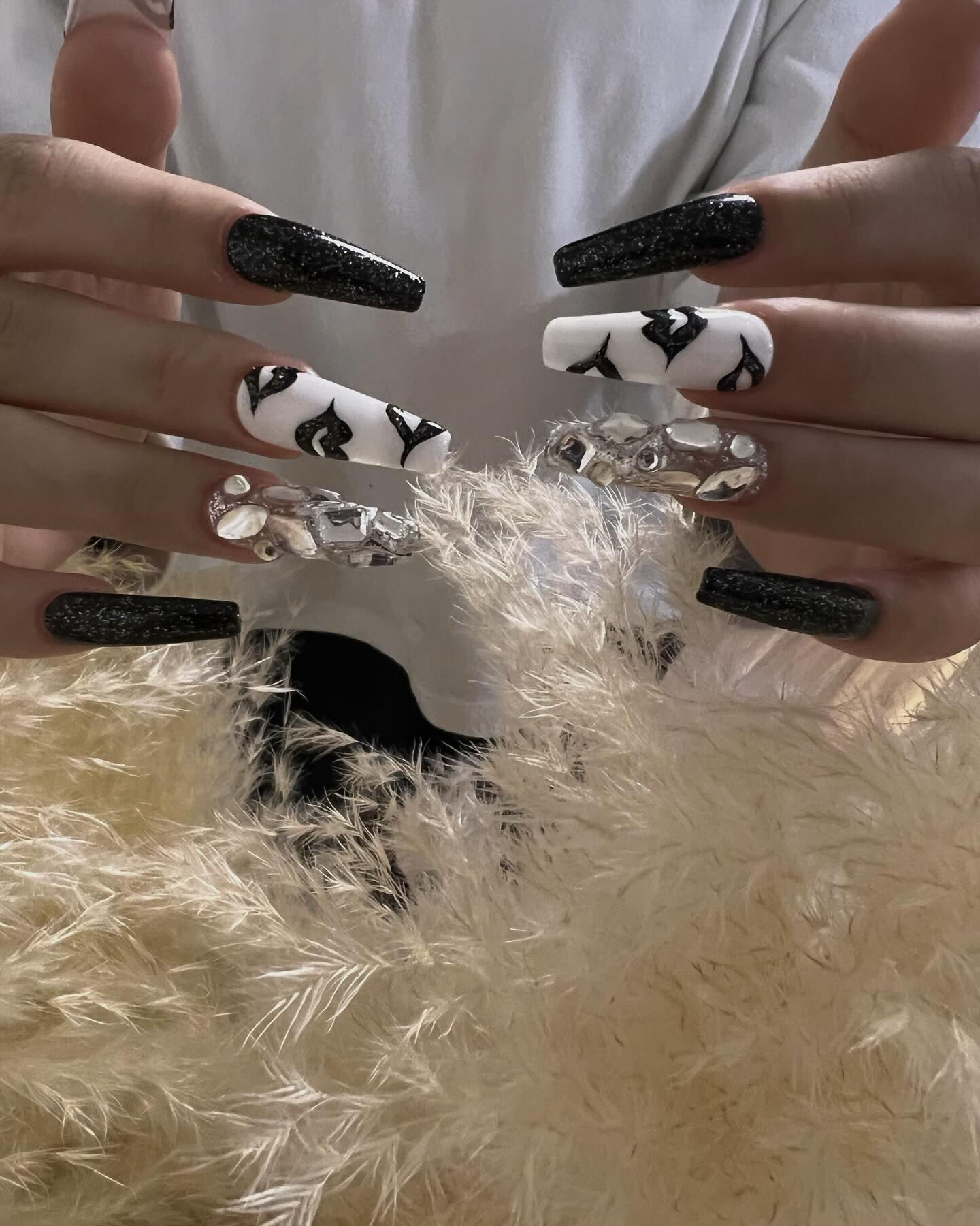 長さだし、持ち込みデザインネイル💅