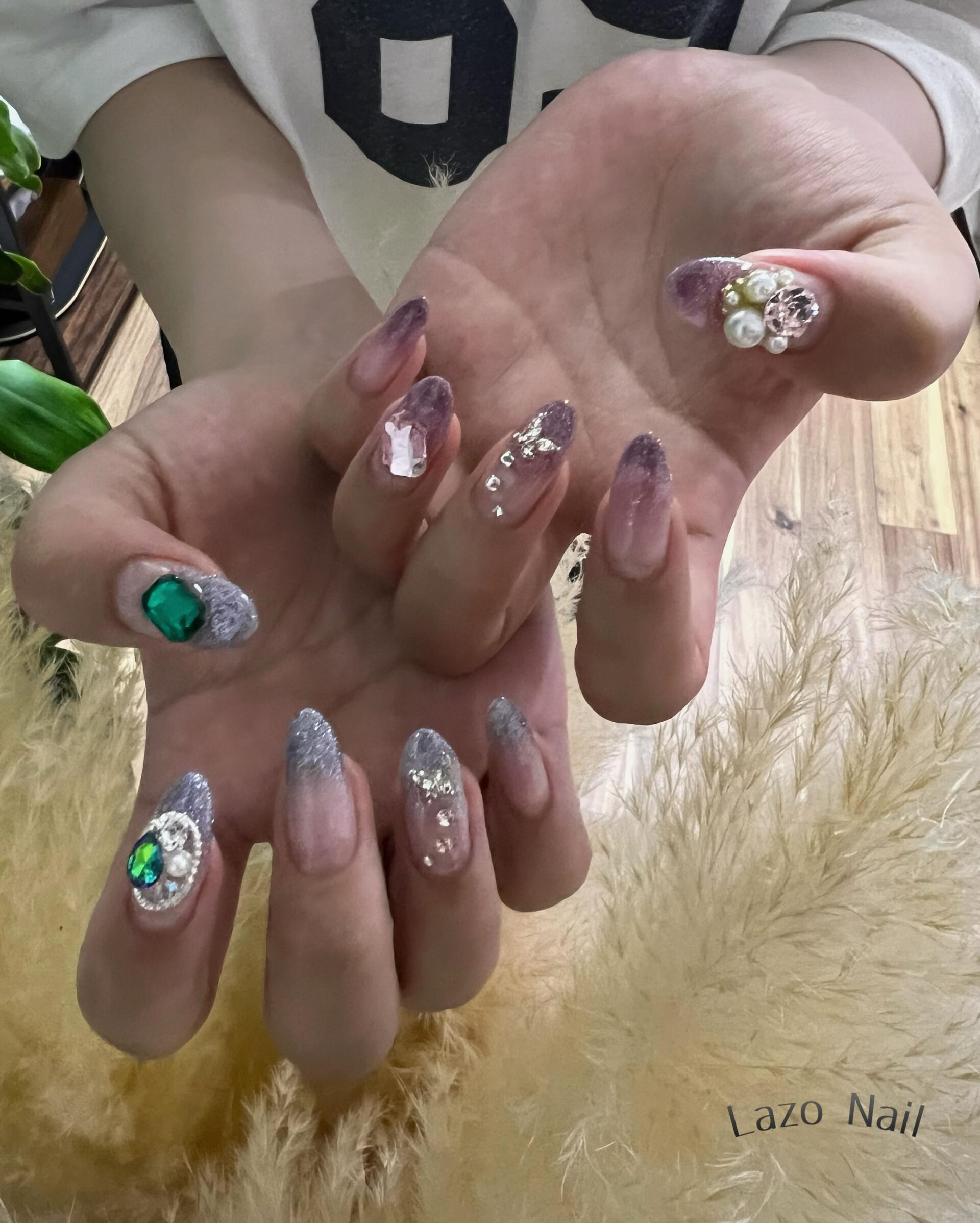ラメグラアートネイル💅