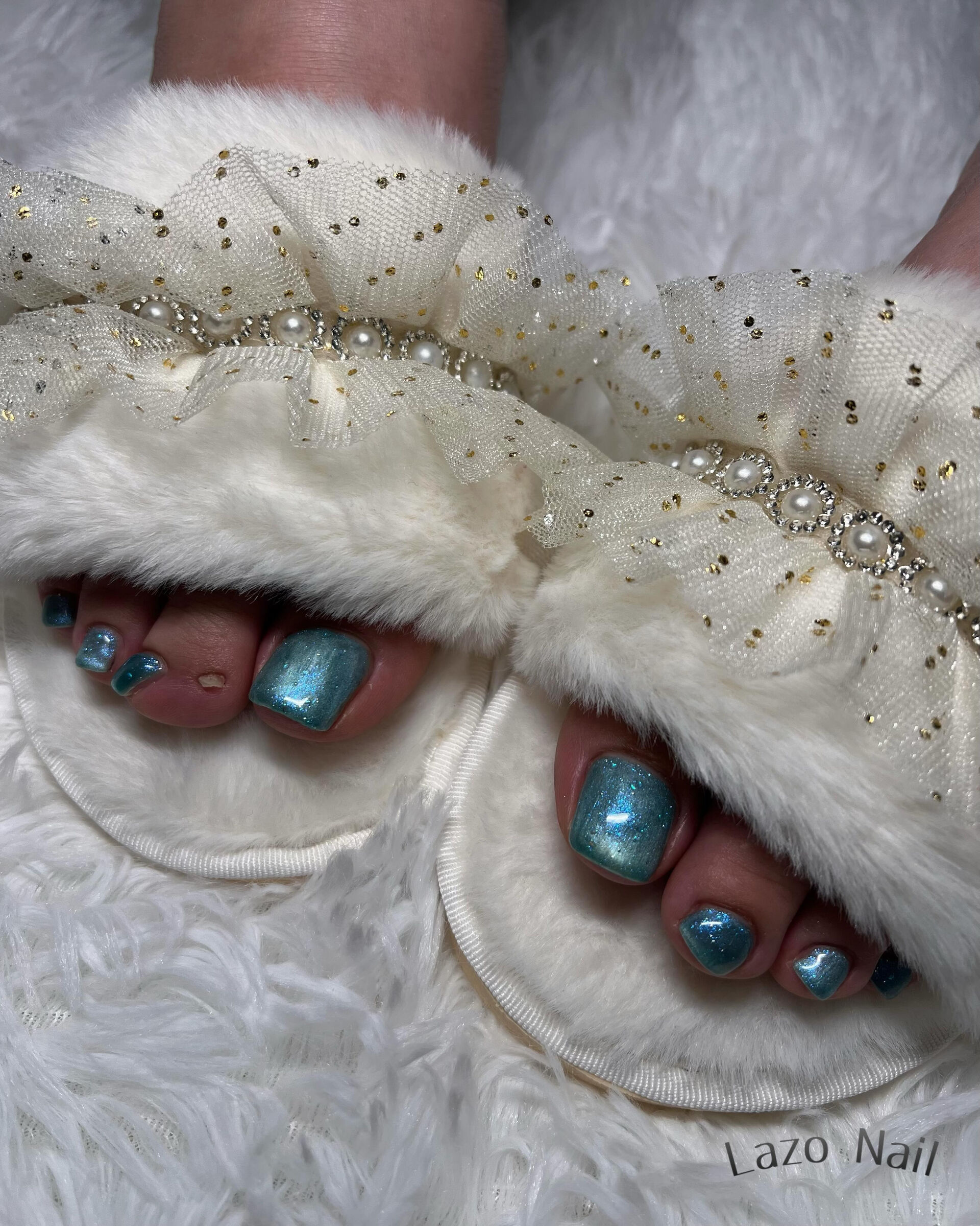 💙 足元からときめく、マリンブルーの輝き 🌊✨