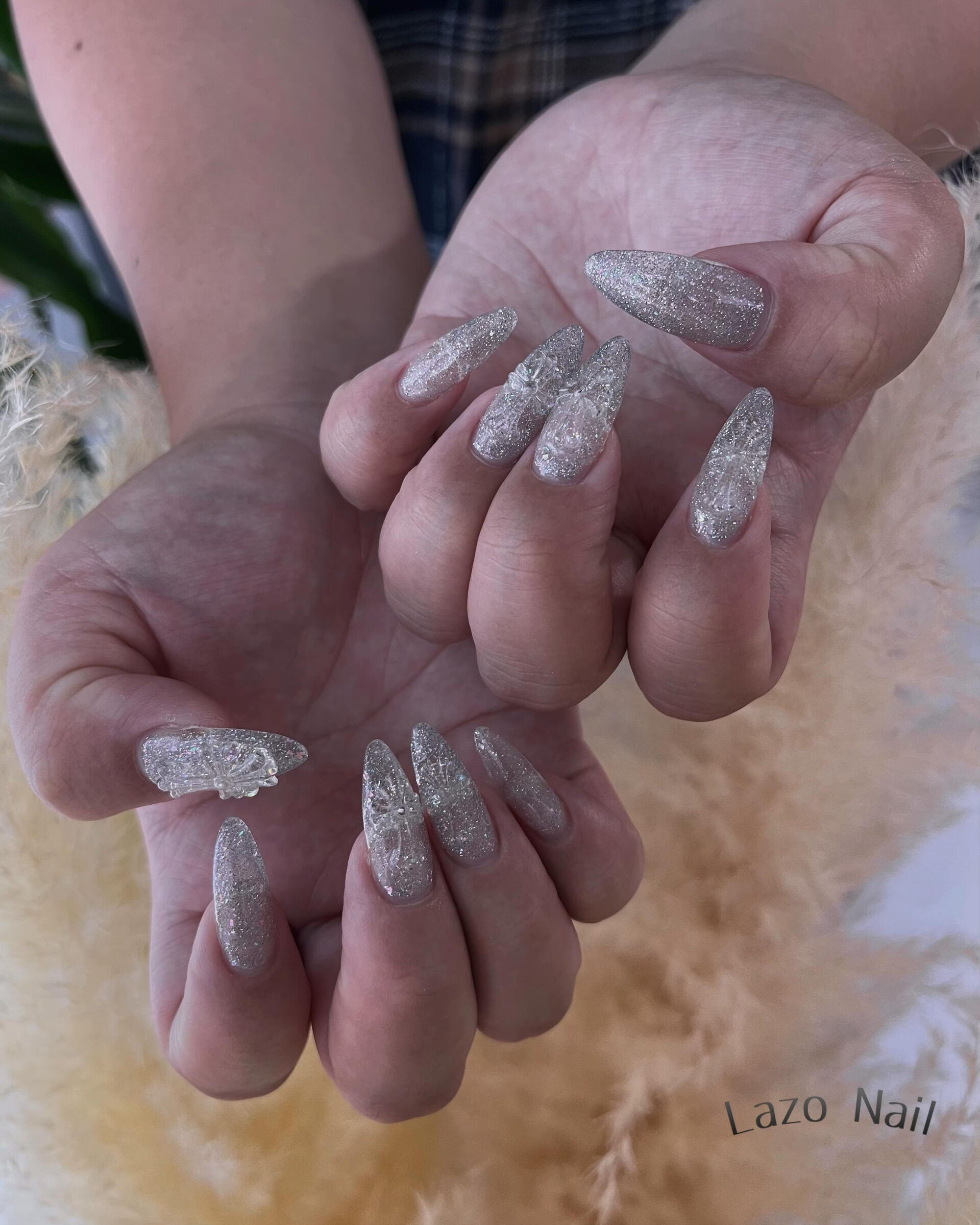 ✝️ silver × chrome glitter