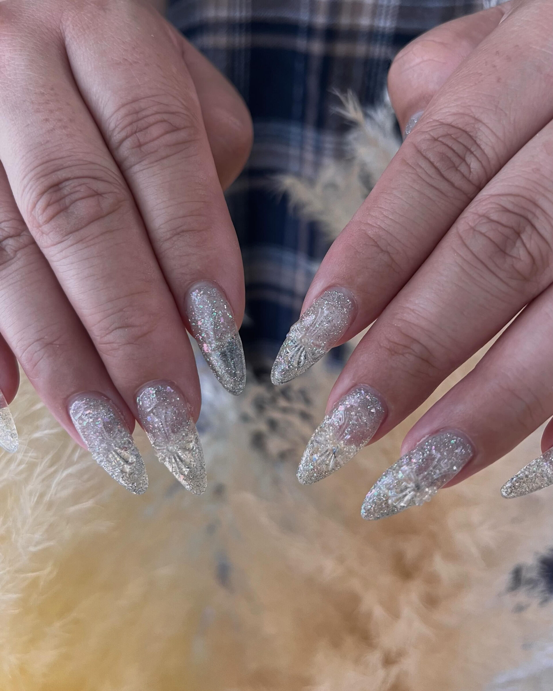 ✝️ silver × chrome glitter