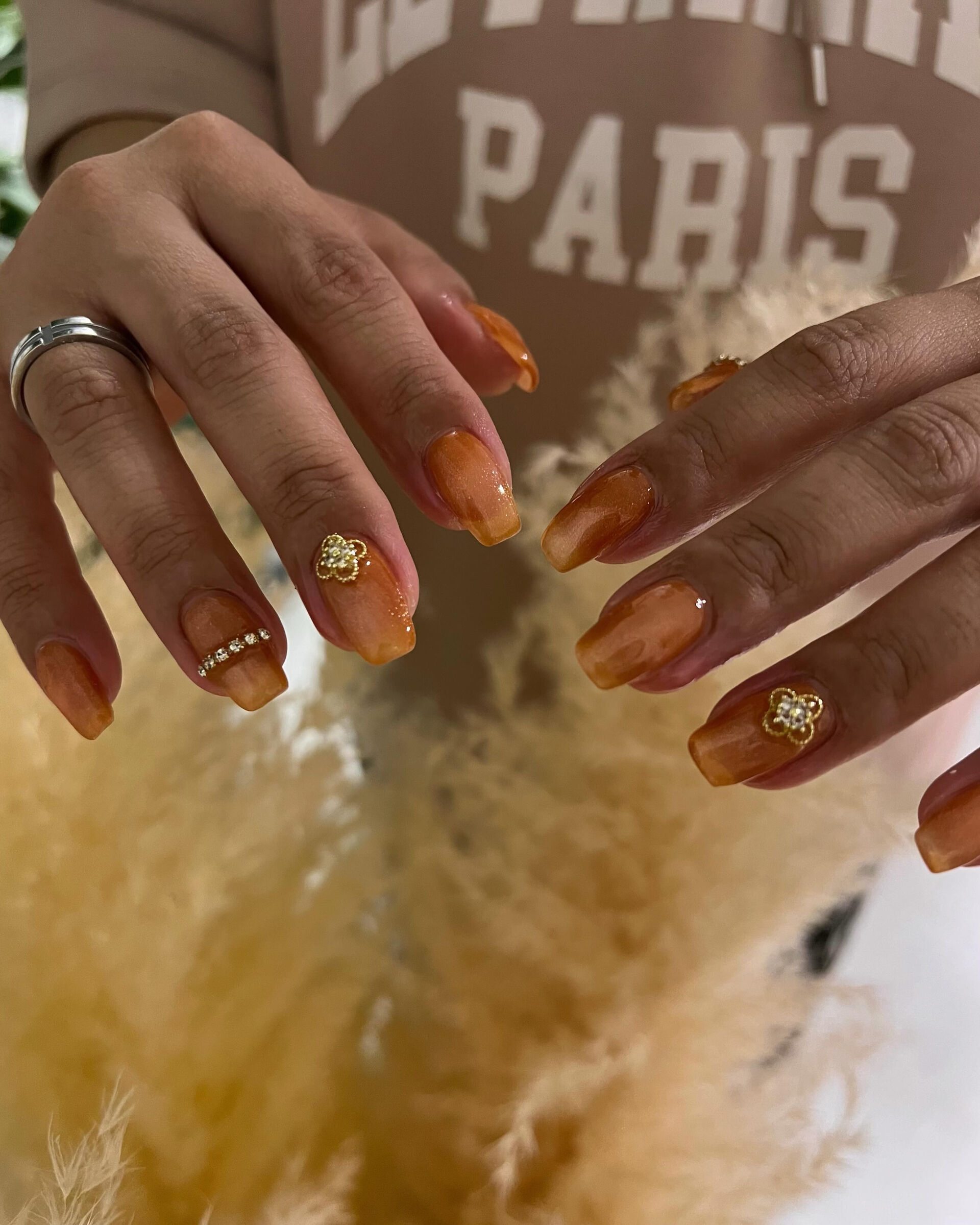 🍂 caramel × gold flower